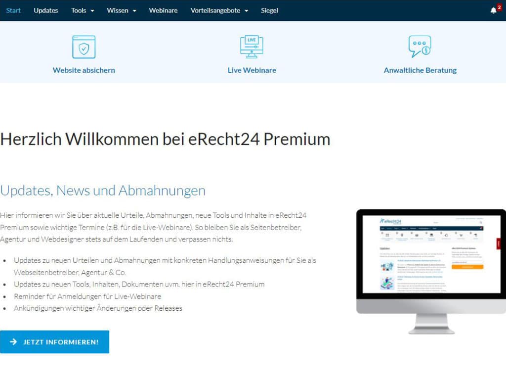eRecht24 Premium-Bereich